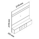 Ver imagem 3 de Estante para TV e Home Theater até 84 Polegadas 100% MDF com LED com Vidro Reflecta 217cm Luminare Marrom