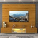 Ver mais imagens de Estante para TV e Home Theater até 84 Polegadas 100% MDF com LED com Vidro Reflecta 217cm Luminare Marrom