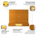 Ver imagem 6 de Estante para TV e Home Theater até 84 Polegadas 100% MDF com LED com Vidro Reflecta 217cm Luminare Marrom