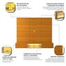 Estante para TV até 84 Polegadas 217cm com Porta Reflecta LED 100% MDF Luminare - 6