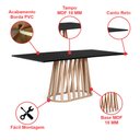 Ver imagem 2 de Mesa de Jantar Retangular 8 Lugares 200x90cm Gabi Preto/Jade - Straub Web