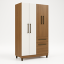 Ver imagem 6 de Guarda Roupa/roupeiro Solteiro 5 Portas 1 Gaveta Laguna Mdp