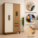 Ver imagem 5 de Guarda Roupa/roupeiro Solteiro 5 Portas 1 Gaveta Laguna Mdp