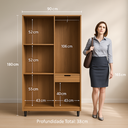 Ver imagem 2 de Guarda Roupa/roupeiro Solteiro 5 Portas 1 Gaveta Laguna Mdp