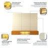Estante para TV até 84 Polegadas 217cm com Porta Reflecta LED 100% MDF Luminare - 7
