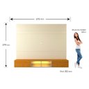 Ver imagem 6 de Estante para TV e Home Theater até 84 Polegadas 100% MDF com LED com Vidro Reflecta 217cm Luminare Bege