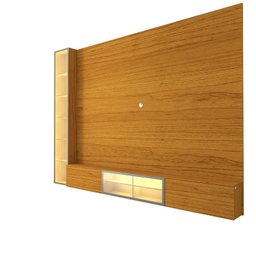 Estante para TV até 90 Polegadas 255cm com Porta Reflecta LED 100% MDF Luminare - 19
