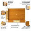 Ver imagem 7 de Estante para TV e Home Theater até 90 Polegadas 100% MDF com LED com Vidro Reflecta 255,2CMX217,6cm Luminare Yescasa Marrom