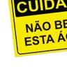 Placa de Sinalização Cuidado Não Beba Esta Água em Pvc - 2