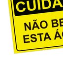 Ver imagem 2 de Placa de Sinalização Cuidado Não Beba Esta Água em Pvc