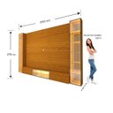 Ver imagem 7 de Estante para TV e Home Theater até 90 Polegadas 100% MDF com LED com Vidro Reflecta 293,4CMX217,6cm Luminare Yescasa Marrom