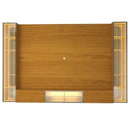 Estante para TV até 90 Polegadas 293cm com Porta Reflecta LED 100% MDF Luminare - 19