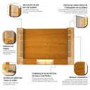 Ver mais imagens de Estante para TV e Home Theater até 90 Polegadas 100% MDF com LED com Vidro Reflecta 293,4CMX217,6cm Luminare Yescasa Marrom