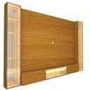 Ver imagem 6 de Estante para TV e Home Theater até 90 Polegadas 100% MDF com LED com Vidro Reflecta 293,4CMX217,6cm Luminare Yescasa Marrom