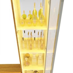 Estante para TV até 90 Polegadas 293cm com Porta Reflecta LED 100% MDF Luminare - 13