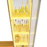 Estante para TV até 90 Polegadas 293cm com Porta Reflecta LED 100% MDF Luminare - 13