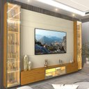 Ver mais imagens de Estante para TV até 90 Polegadas 293cm com Porta Reflecta LED 100% MDF Luminare