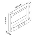 Ver imagem 4 de Estante para TV e Home Theater até 90 Polegadas 100% MDF com LED com Vidro Reflecta 293,4CMX217,6cm Porta LED Luminare Yescasa Bege