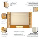 Ver imagem 7 de Estante para TV e Home Theater até 90 Polegadas 100% MDF com LED com Vidro Reflecta 293,4CMX217,6cm Porta LED Luminare Yescasa Bege