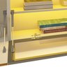 Estante para TV até 90 Polegadas 293cm com Porta Reflecta LED 100% MDF Luminare - 11
