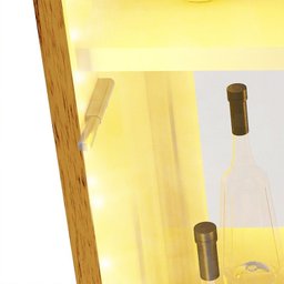 Estante para TV até 90 Polegadas 293cm com Porta Reflecta LED 100% MDF Luminare - 15