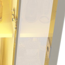 Estante para TV até 90 Polegadas 293cm com Porta Reflecta LED 100% MDF Luminare - 14