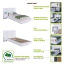 Ver imagem 6 de Cama Solteiro Suspensa com Cabeceira e Mesa de Apoio 80/90 Zurique Branco