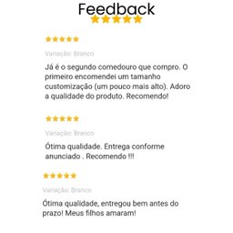 Comedouro Elevado Pet Gato Mdf Linha Básica - Branco - 6