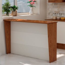 Bancada Ilha Gourmet para Cozinha 156cm 100% Mdf com Tampo em 45 Graus - 1