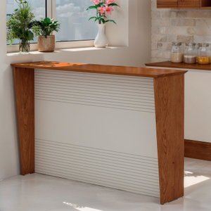Bancada Ilha Gourmet para Cozinha 156cm 100% Mdf com Tampo em 45 Graus