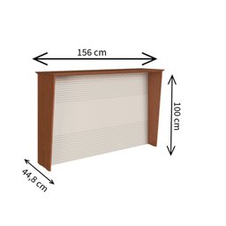 Bancada Ilha Gourmet para Cozinha 156cm 100% Mdf com Tampo em 45 Graus - 3