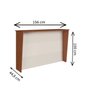Bancada Ilha Gourmet para Cozinha 156cm 100% Mdf com Tampo em 45 Graus - 3