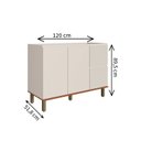 Ver imagem 4 de Balcão Gabinete de Cozinha para Pia 100% Mdf com 3 Gavetas Corrediças Telescópicas