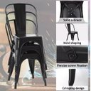 Ver mais imagens de Kit 10 Cadeiras Iron Tolix Empilhável Preto