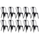 Ver imagem 1 de Kit 10 Cadeiras Iron Tolix - Preto