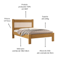 Ver imagem 3 de Cama para Quarto de Casal Bela Nature Estilo Moderna Ripada de Mdf com Estrado Madeira