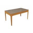 Ver imagem 5 de Mesa de Jantar Madeira Maciça 6 Lugares com Tampo MDF e Vidro Petra Premium 160x90cm Freijó/Bronze