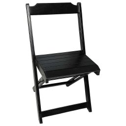 Jogo de Mesa Dobrável 70x70 C/ 4 Cadeiras Madeira Maciça Bar Preto - 2