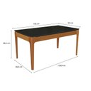 Ver imagem 2 de Mesa Mira para Sala de Jantar Premium Marrom/Preto Fosco