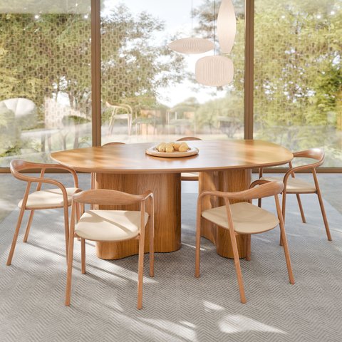 Mesa de Jantar Aracajú Design Orgânico para Sala de Jantar Luxo