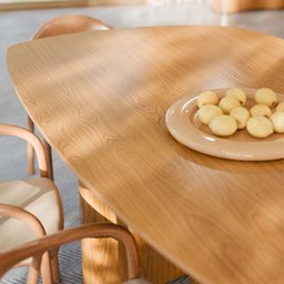 Mesa de Jantar Aracajú Design Orgânico para Sala de Jantar Luxo - 3