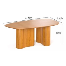 Mesa de Jantar Aracajú Design Orgânico para Sala de Jantar Luxo - 5