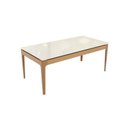 Ver imagem 6 de Mesa de Jantar Madeira Maciça 6 Lugares com Tampo MDF e Vidro Mira 200x100cm Off White/Marrom
