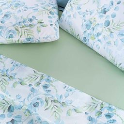 Jogo de Cama Lençol Maggy King 4 Peças Percale 200 Fios Estampado Forest Floral Verde 80% Algodão - 2