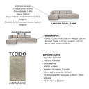 Ver imagem 5 de Sofá 03 Lugares com Molas Ensacadas Versatile Tecido Bouclé Bege 3,00m
