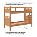 Ver imagem 4 de Beliche Jaspe Vira Duas Camas + 2 Colchões D33 Cor:nature