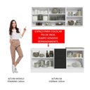 Ver imagem 7 de Cozinha Completa Madesa Agata 180002 Com Armário E Balcão (sem Tampo E Pia) - Branco/preto