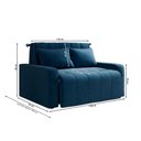 Ver imagem 6 de Sofá Cama Compacto 2 Lugares 1,38 Larg Amora New Matrix