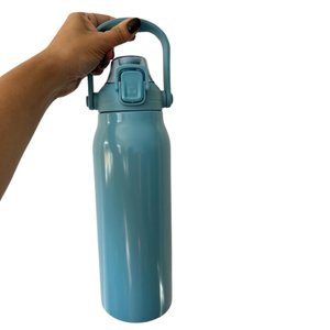 Garrafa Térmica Água Inox Academia Alça Tampa Não Vaza 12hs Quente/frio Copo Térmico Sport Azul