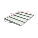 Ver imagem 2 de Toldo Fixo Policarbonato Alveolar Cristal - 2,00m X 1,00m - Estrutura Branca